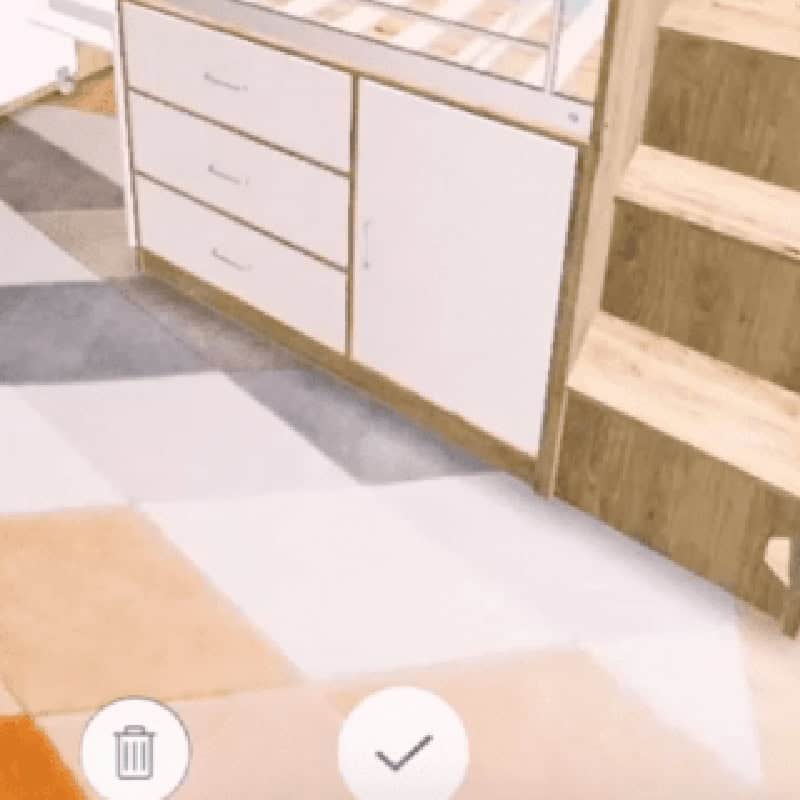 Snooze Furniture use Augmented Reality app example